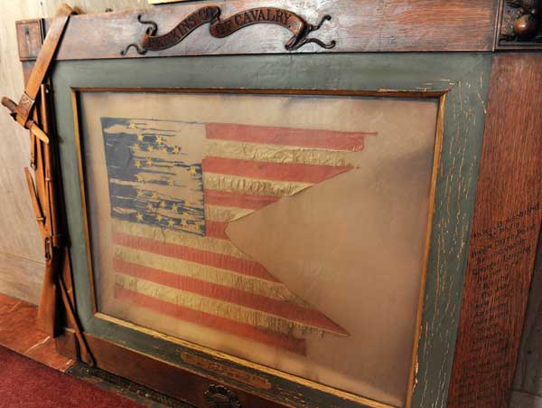 Framed Civil War-era American flag