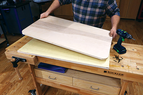 Matching two pieces of chevron tabletop