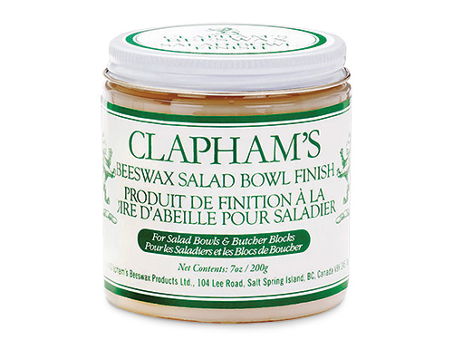 Jar of beeswax salad bowl finish