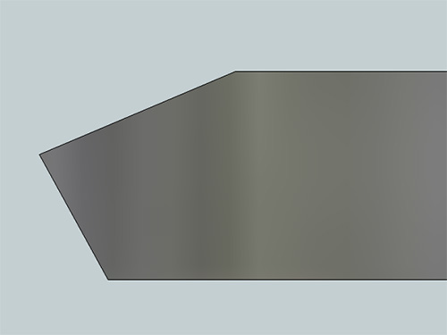 Diagram of a straight wing on a blade