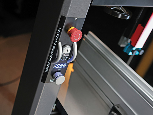 Laguna band saw speed control panel