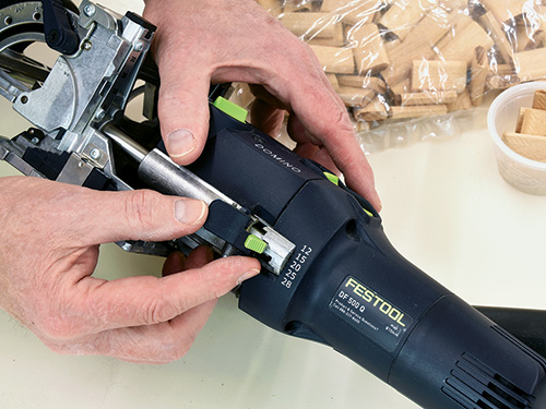 Setting Festool Domino machine for slot cutting