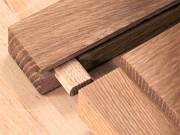 Door frame joined by loose tenon