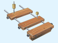Adjustable shelf spacing jig
