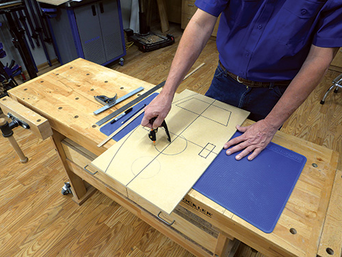 Drawing out template for game board