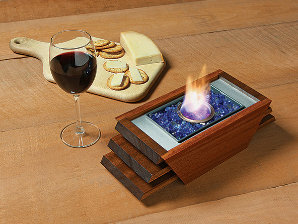 Small mahogany fire pit