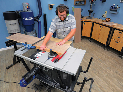 Cutting panel parts using a shop-made sled