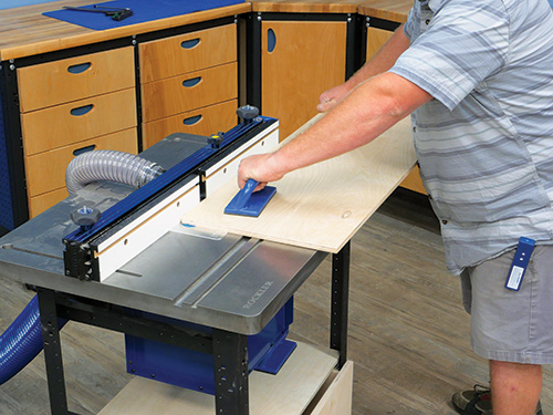 Cutting grooves to fit cabinet back panel