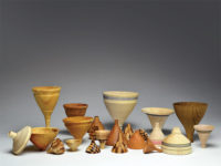 Selection of different shaped and sized turned funnels