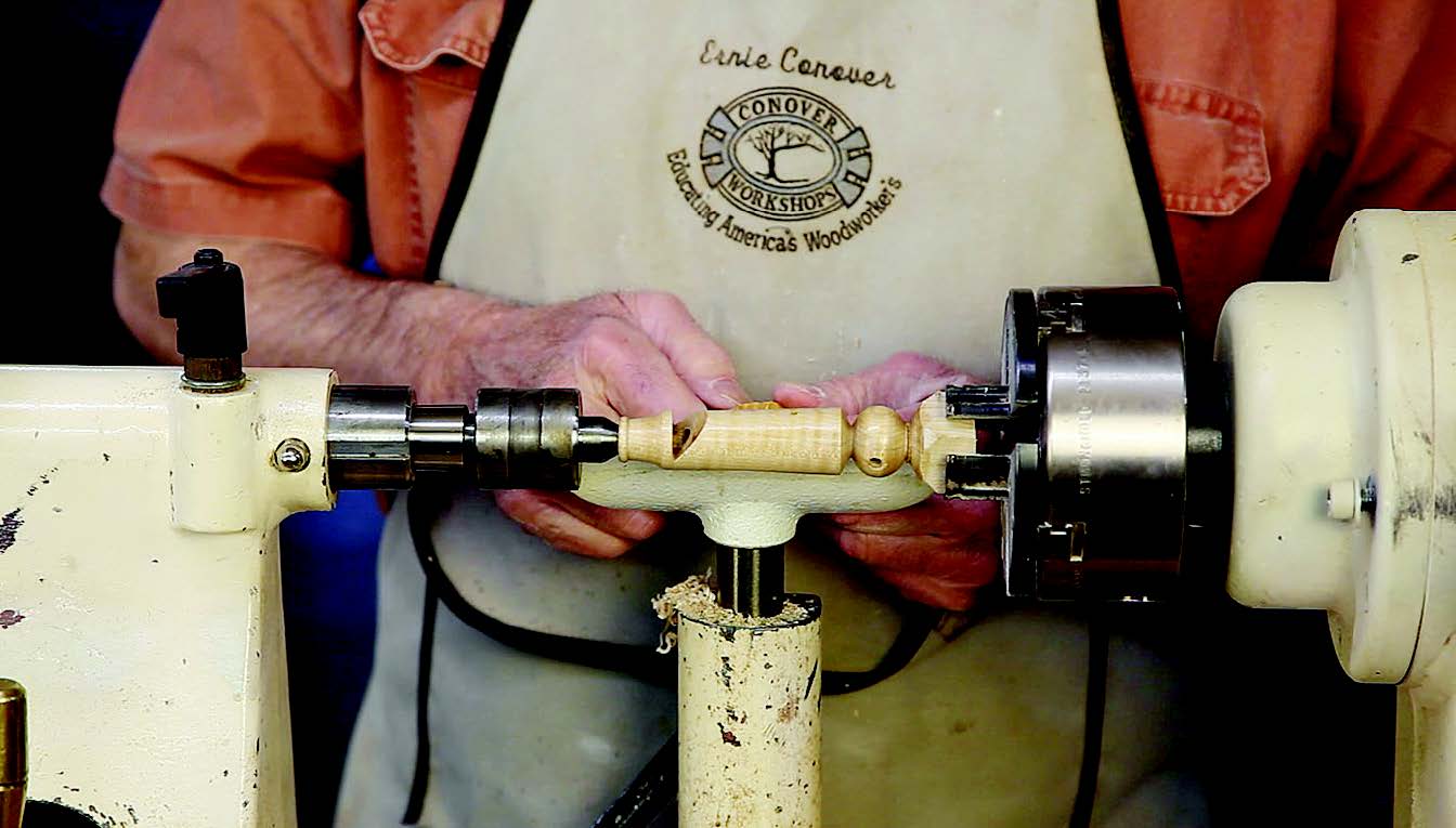 The author finished his whistles with carnauba wax, applying it while the project was still mounted in the lathe, then burnishing with a paper towel.
